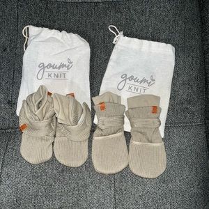 NIB 3-6 month Ash Knit Mittens and Booties Bundle